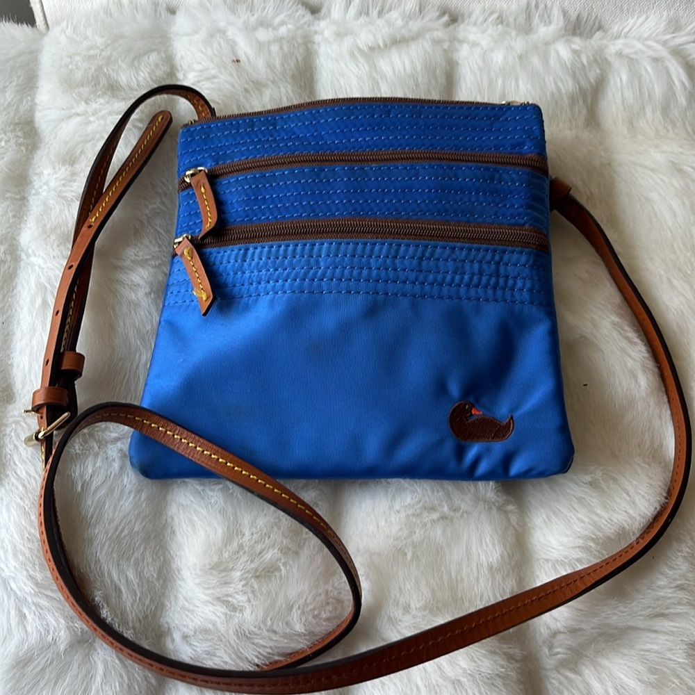 Dooney & Bourke Crossbody Royal Blue with Three Zippered Compartments - Picture 3 of 9
